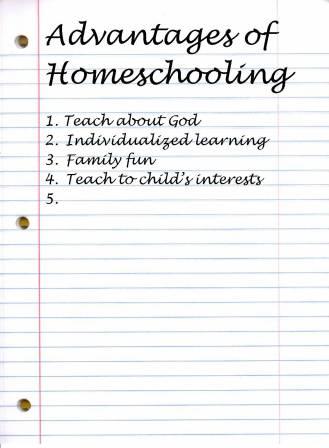 Advantage of homeschooling