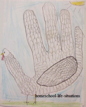hand print turkey