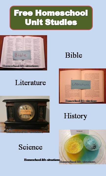 My free homeschool unit studies combine bible, literature, history, and science